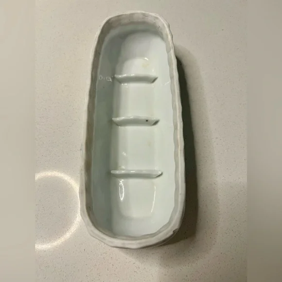 Antique Floral Lidded Pen Tray, Numbered- excellent condition. - Picture 6 of 10